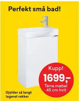 Right Price Tiles Terra møbel 45 cm hvit tilbud