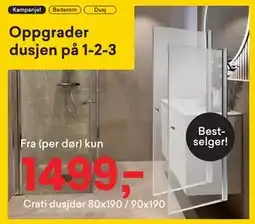 Right Price Tiles Crati dusjdør 80x190 / 90x190 tilbud