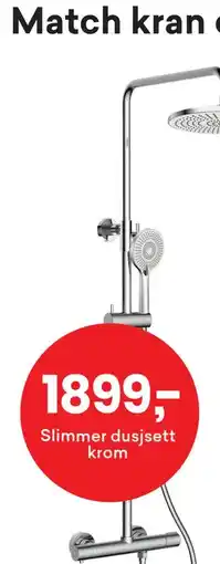 Right Price Tiles Slimmer dusjsett krom tilbud