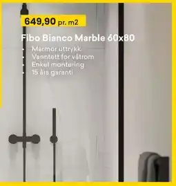 Right Price Tiles Fibo Bianco Marble 60x80 tilbud