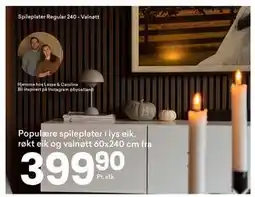 Right Price Tiles Populære spileplater i lys eik, røkt eik og valnøtt 60x240 cm tilbud
