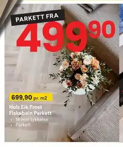 Right Price Tiles Holz Eik Frost Fiskebein Parkett tilbud