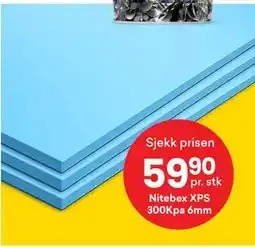 Right Price Tiles Nitebex XPS 300Kpa 6mm tilbud