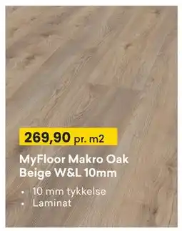 Right Price Tiles MyFloor Makro Oak Beige W&L 10mm tilbud
