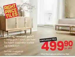 Right Price Tiles Vinyl Herringbone Johannes Oak tilbud