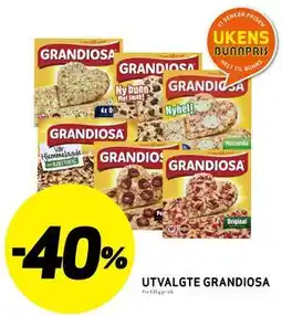 Bunnpris UTVALGTE GRANDIOSA tilbud