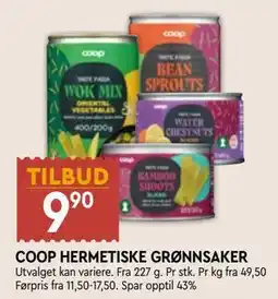 Coop Mega COOP HERMETISKE GRØNNSAKER tilbud