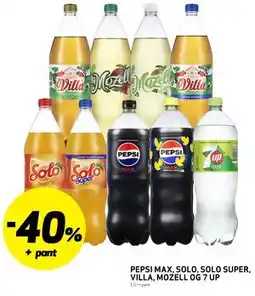 Bunnpris PEPSI MAX, SOLO, SOLO SUPER, VILLA, MOZELL OG 7 UP tilbud