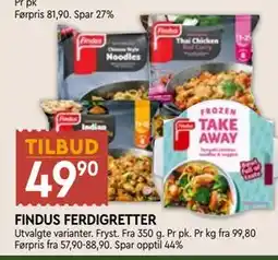 Coop Mega FINDUS FERDIGRETTER tilbud