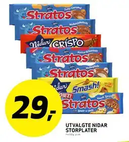 Bunnpris UTVALGTE NIDAR STORPLATER tilbud
