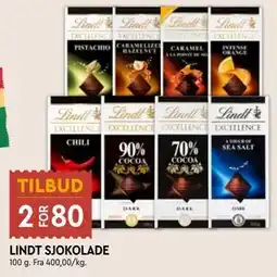 Coop Mega LINDT SJOKOLADE tilbud