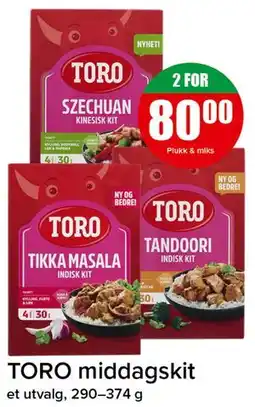 Spar TORO middagskit tilbud