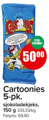 Spar Cartoonies 5-pk tilbud