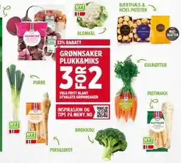 Meny GRØNNSAKER PLUKK&MIKS tilbud