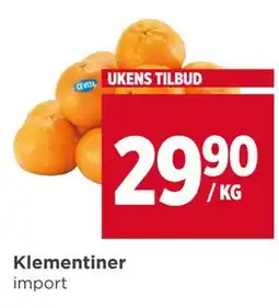 Meny Klementiner tilbud