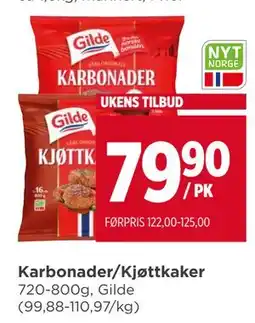 Meny Karbonader/Kjøttkaker tilbud