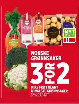 Meny NORSKE GRØNNSAKER tilbud