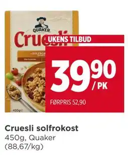 Meny Cruesli solfrokost tilbud