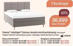 Møbelringen Svane Intelligel Deluxe Amelia kontinentalseng tilbud