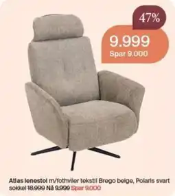 Møbelringen Atlas lenestol tilbud