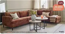 Møbelringen Troels Passion Plus hjørnesofa oppsett 3 og 5, tekstil Mika, svart elk ben tilbud
