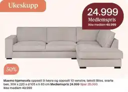 Møbelringen Ukeskupp Maemo hjørnesofa tilbud