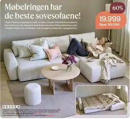 Møbelringen Hovden Harmony sjeselong sovesofa tilbud