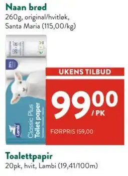 Jacobs Lambi Toalettpapir tilbud