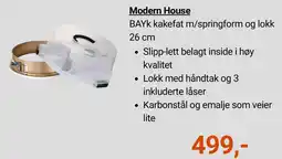 Kitch'n Modern House BAYk kakefat m/springform og lokk tilbud