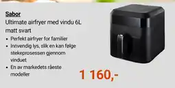 Kitch'n Sabor ultimate airfryer med vindu 6L matt svart tilbud