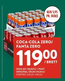 Jacobs COCA-COLA ZERO/ FANTA ZERO tilbud