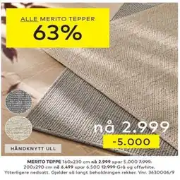 Skeidar Alle Merito Tepper tilbud
