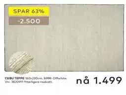 Skeidar Cebu teppe tilbud