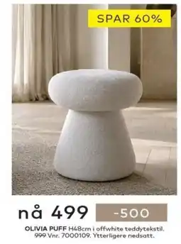 Skeidar Olivia Puff tilbud
