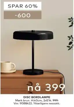 Skeidar Disc bordlampe tilbud