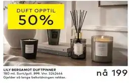 Skeidar Lily Bergamot Duftpinner tilbud