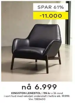Skeidar Kingston lenestol tilbud