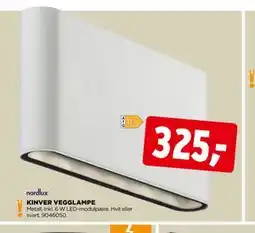 jem & fix KINVER VEGGLAMPE tilbud