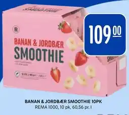 Rema 1000 BANAN & JORDBÆR SMOOTHIE 10PK tilbud