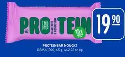 Rema 1000 PROTEINBAR NOUGAT tilbud