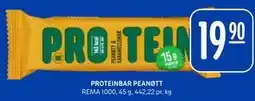 Rema 1000 PROTEINBAR PEANØTT tilbud