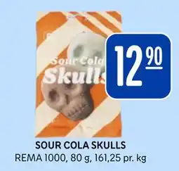 Rema 1000 SOUR COLA SKULLS tilbud