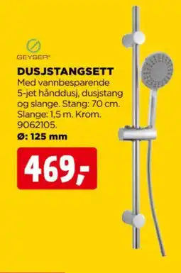 jem & fix Geyser dusjstangsett tilbud