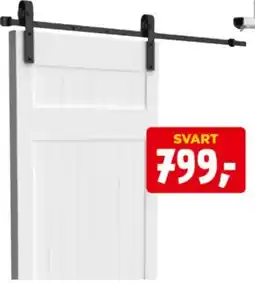 jem & fix Svart glidende dør tilbud
