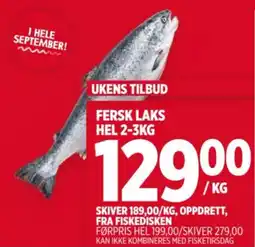 Meny Fersk laks tilbud