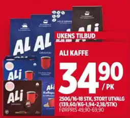Meny Ali kaffe tilbud
