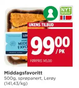 Meny Lerøy Middagsfavoritt tilbud