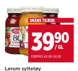 Meny Lerum syltetøy tilbud