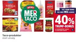 Meny Taco-produkter tilbud