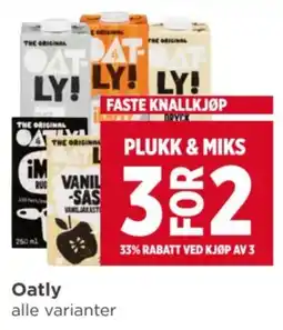 Meny Oatly alle varianter tilbud
